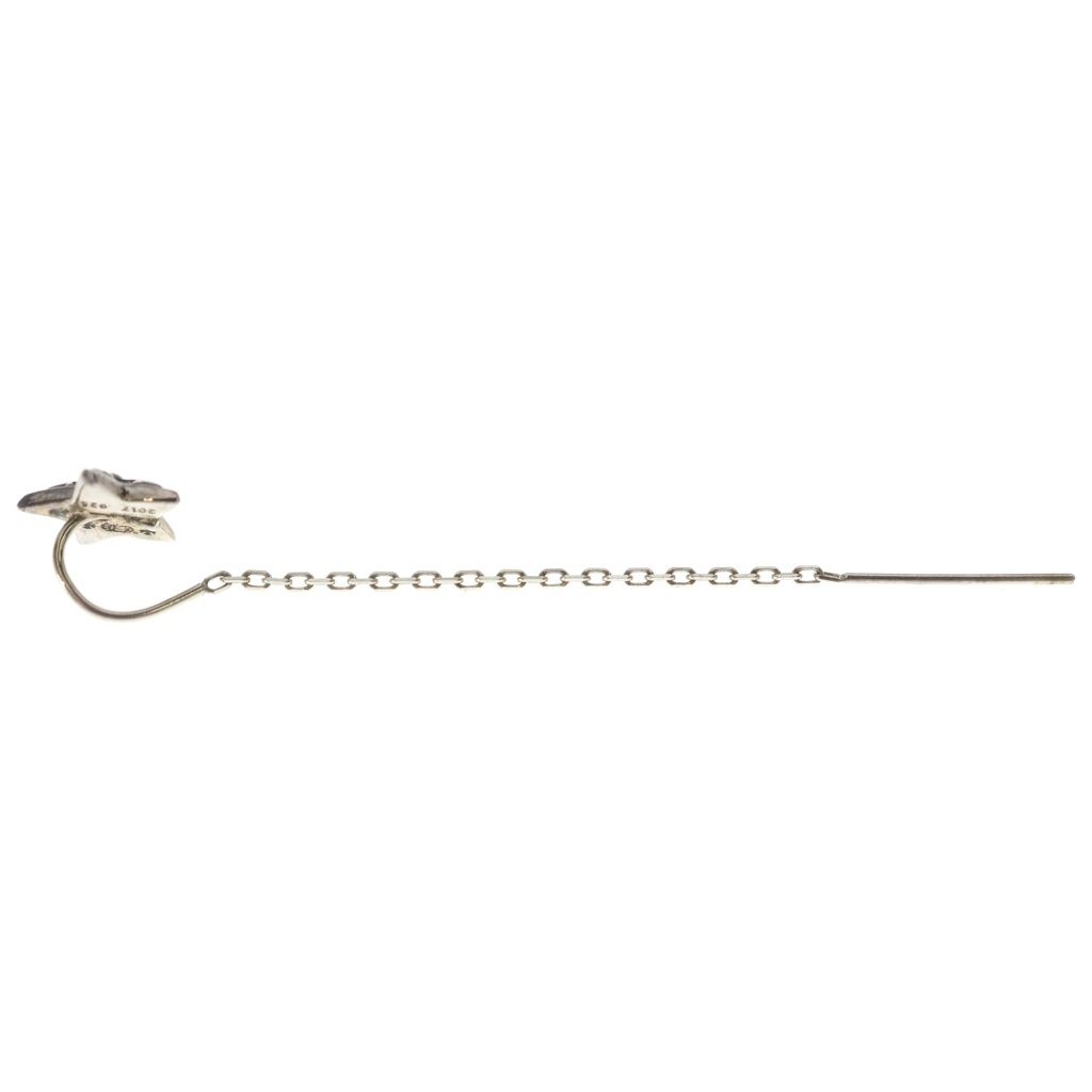 Chrome Hearts Chain Star Stud Earrings Silver — view 4