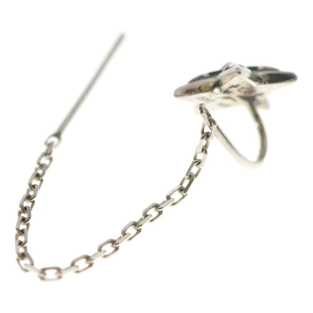 Chrome Hearts Chain Star Stud Earrings Silver — view 2