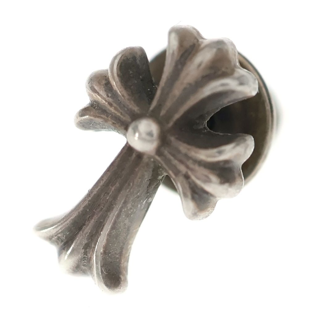 Chrome Hearts CH Crss 2 Fat CH Crossfat Stud Earrings Silver