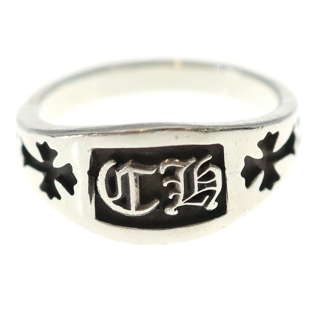 Chrome Hearts CH Crest Mini CH Cles Silver Ring — view 4