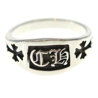 Chrome Hearts CH Crest Mini CH Cles Silver Ring — view 4
