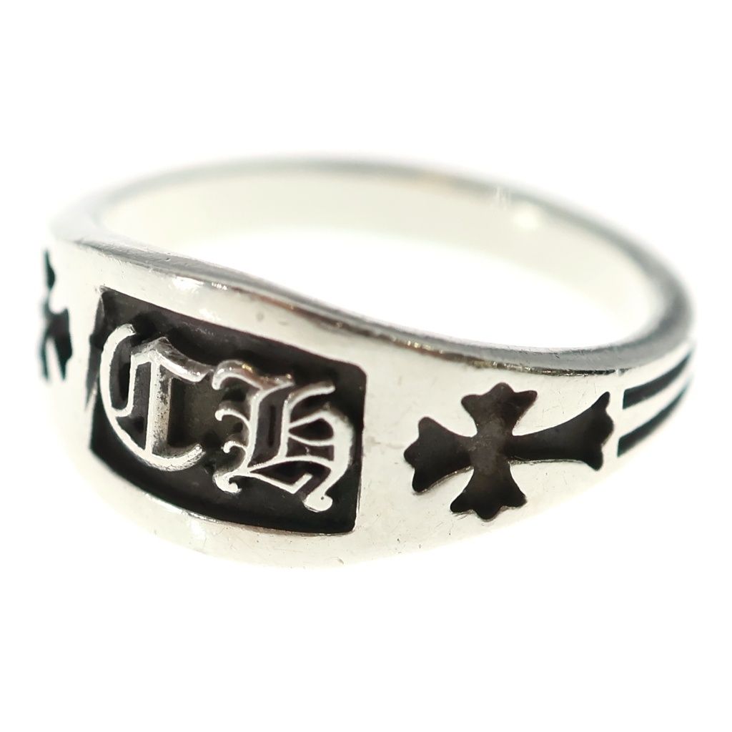 Chrome Hearts CH Crest Mini CH Cles Silver Ring
