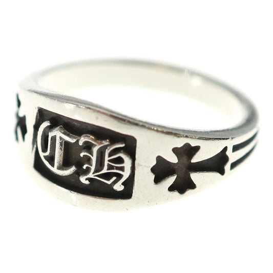 Chrome Hearts CH Crest Mini CH Cles Silver Ring