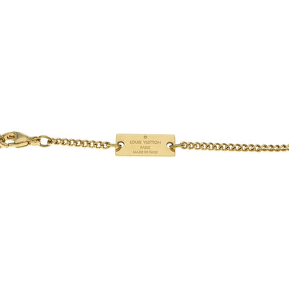 Louis Vuitton Monogram LV Logo Ring Necklace Gold — view 4
