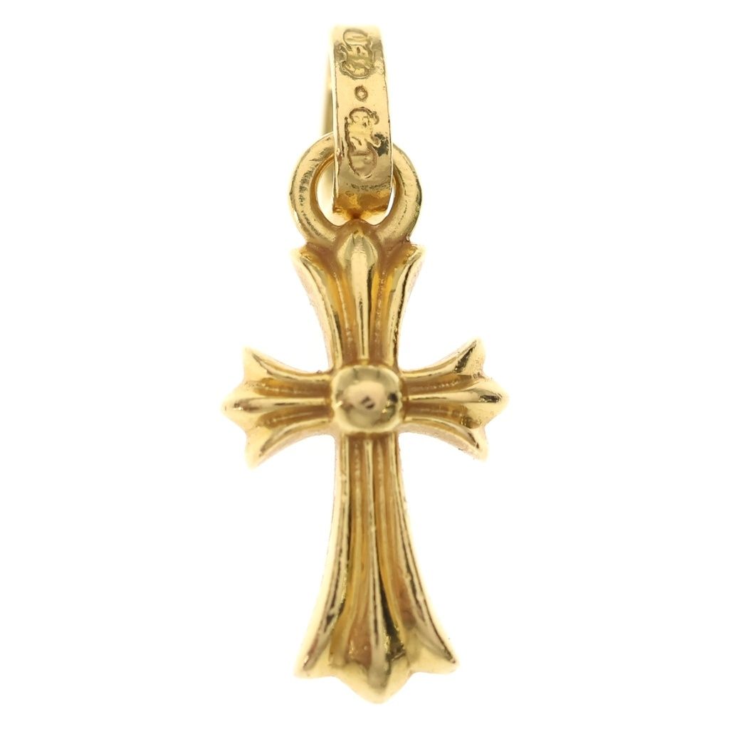 Chrome Hearts 22k Crs Baby Fat Cross Pendant Top Gold — view 2