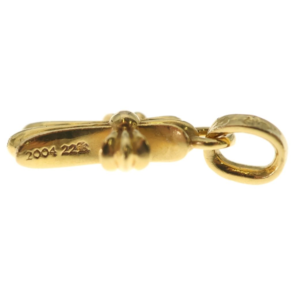 Chrome Hearts 22k Crs Baby Fat Cross Pendant Top Gold — view 3