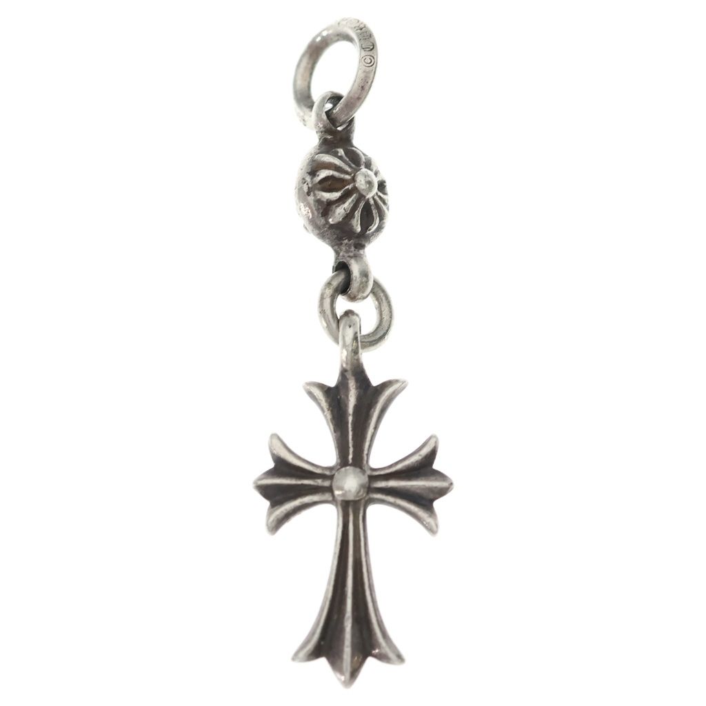 Chrome Hearts Tny CH Crs 1 Ball Tiny CH Cross Charm Pendant Top Silver — view 2