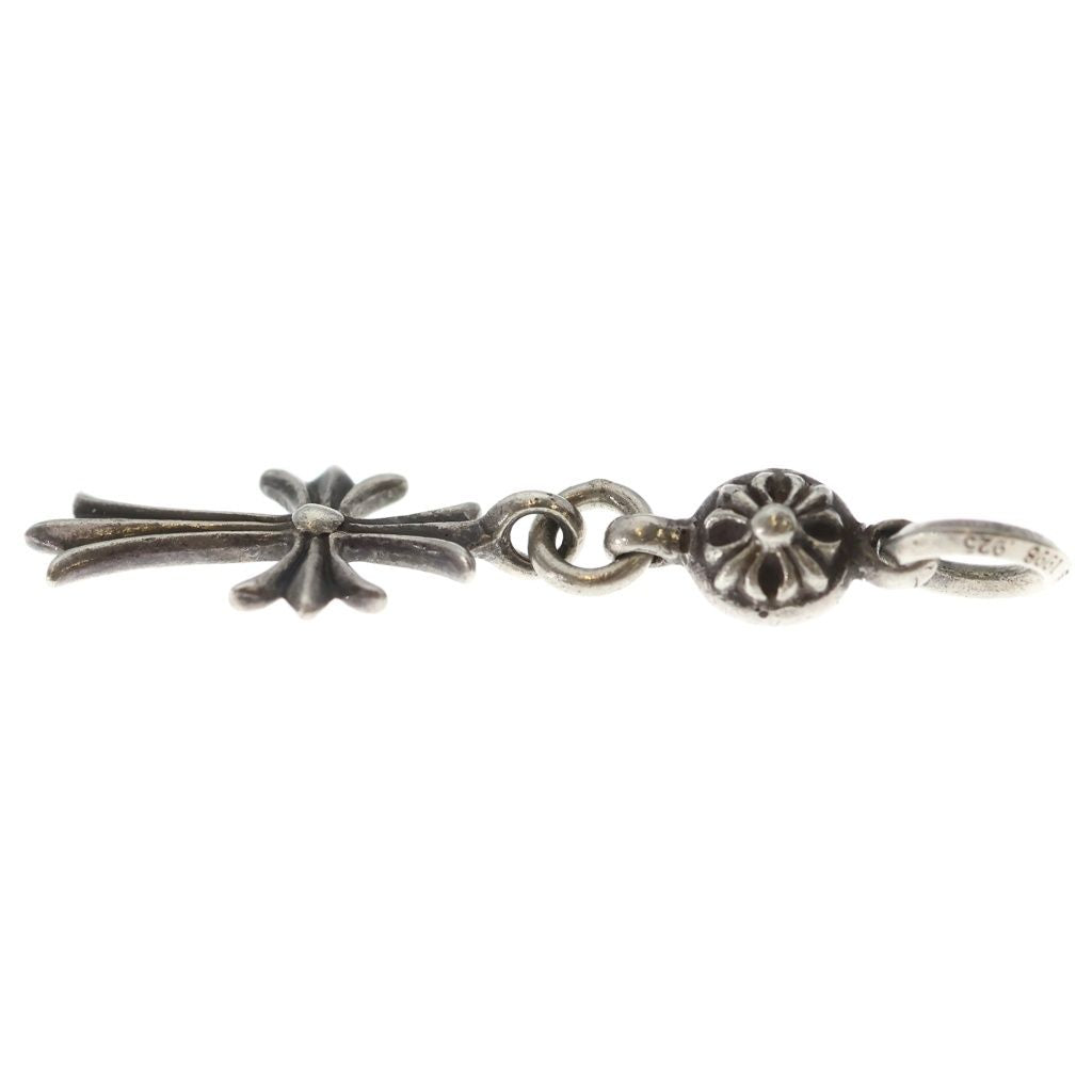 Chrome Hearts Tny CH Crs 1 Ball Tiny CH Cross Charm Pendant Top Silver — view 3