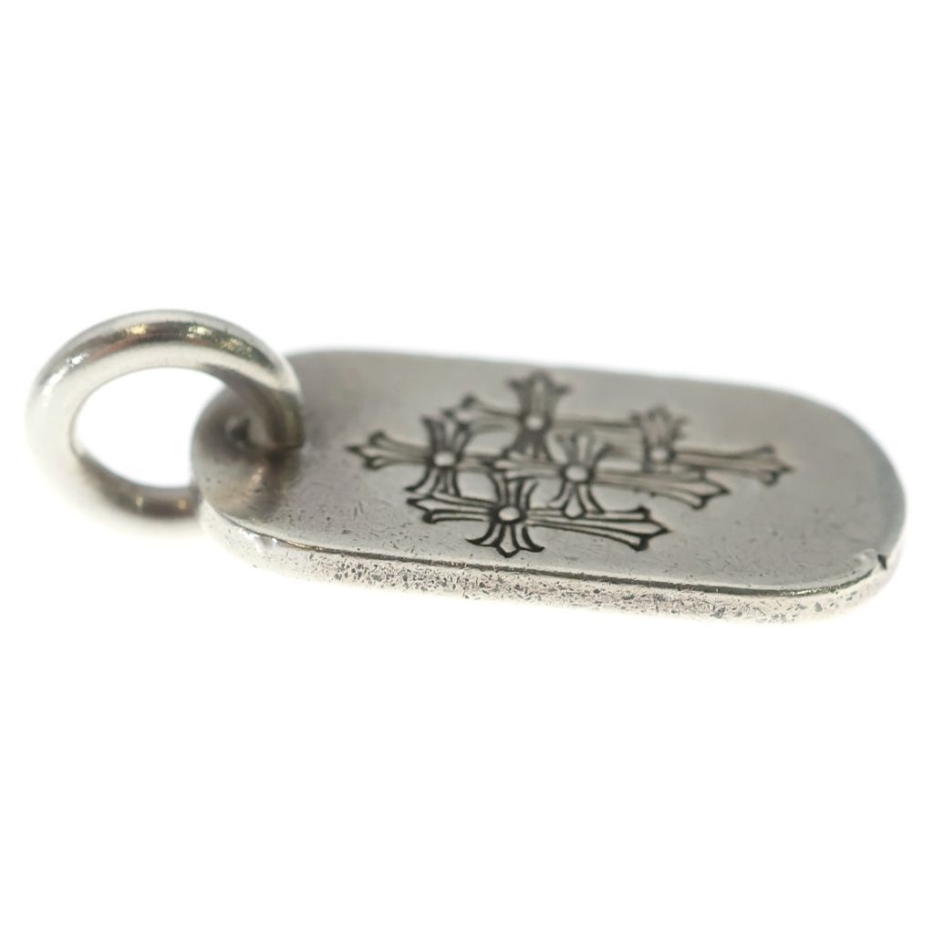 Chrome Hearts Tag Sml Small Dog Tag Cemetery en Gray Gold Silver Necklace Top — view 4