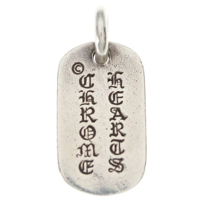 Chrome Hearts Tag Sml Small Dog Tag Cemetery en Gray Gold Silver Necklace Top — view 2