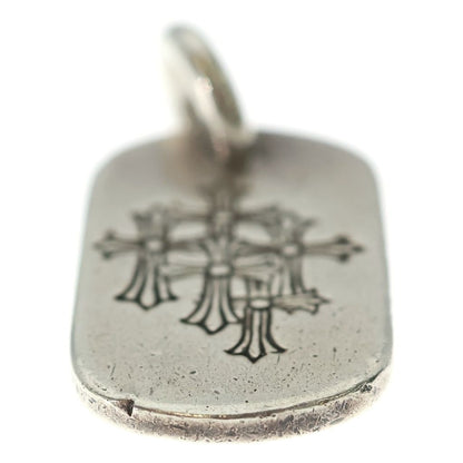 Chrome Hearts Tag Sml Small Dog Tag Cemetery en Gray Gold Silver Necklace Top — view 5