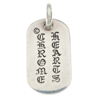 Chrome Hearts Tag Sml Small Dog Tag Cemetery en Gray Gold Silver Necklace Top — view 2