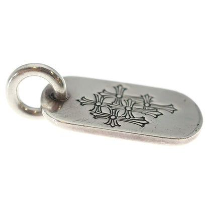 Chrome Hearts Tag Sml Small Dog Tag Cemetery en Gray Gold Silver Necklace Top — view 4