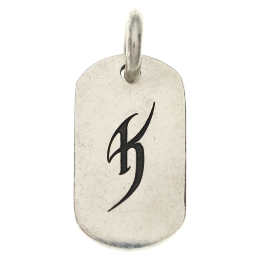 Chrome Hearts Kyosuke Himuro Dog Tag Initial Silver Necklace Top