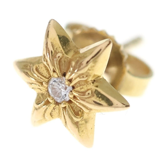 Chrome Hearts 22k CO Star 1 Diamond Stud Earrings Gold