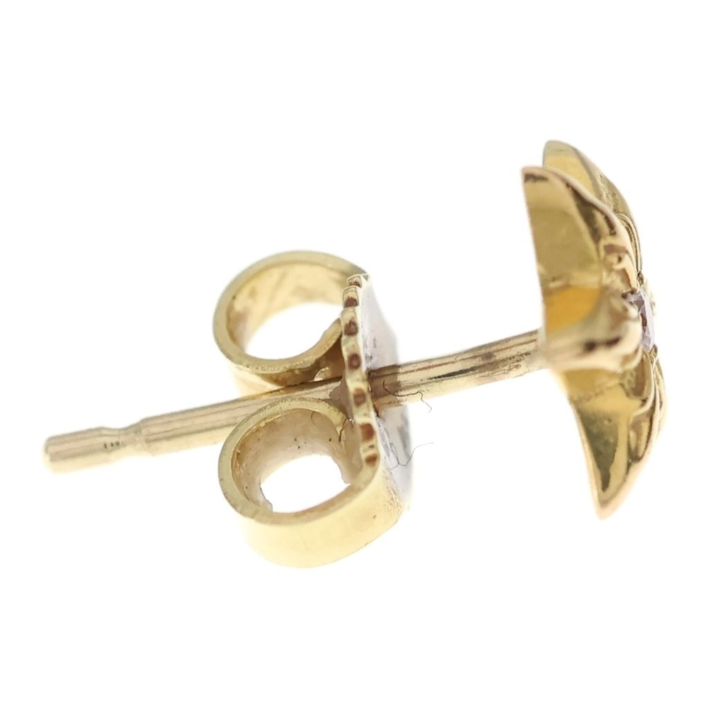Chrome Hearts 22k CO Star 1 Diamond Stud Earrings Gold — view 4