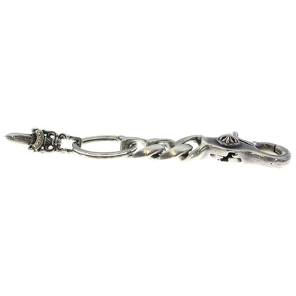 Chrome Hearts Clp Chn Classic-s Short Classic Link Key Chain Silver Key Holder — view 3