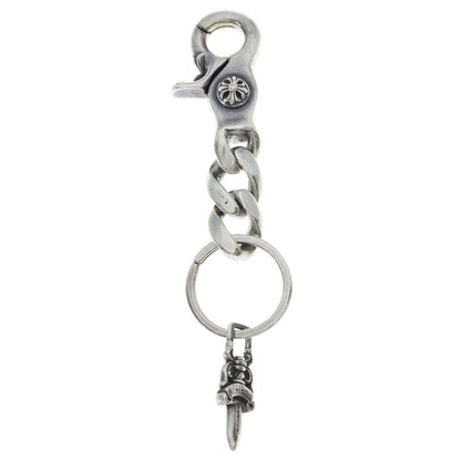 Chrome Hearts Clp Chn Classic-s Short Classic Link Key Chain Silver Key Holder