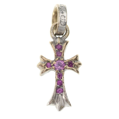 Chrome Hearts Crs Baby Fat Sap White Gold Fat Pave Pink Saffiano Shoulder
