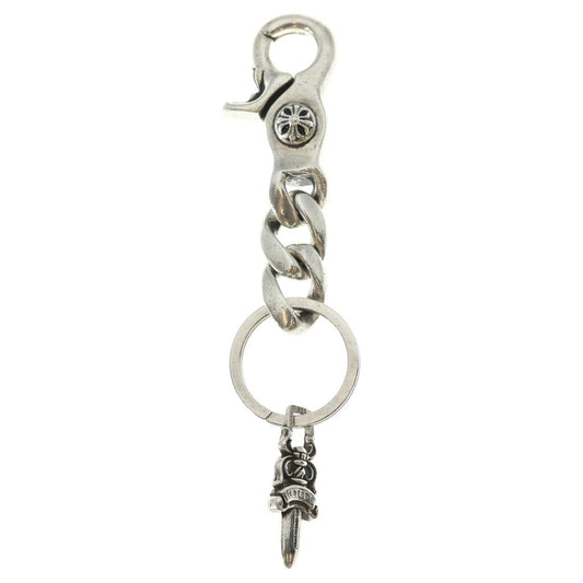 Chrome Hearts Clp Chn Classic-s Short Classic Link Key Chain Silver Key Holder