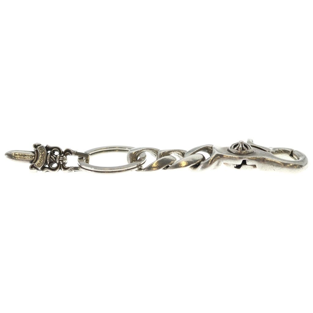 Chrome Hearts Clp Chn Classic-s Short Classic Link Key Chain Silver Key Holder — view 3