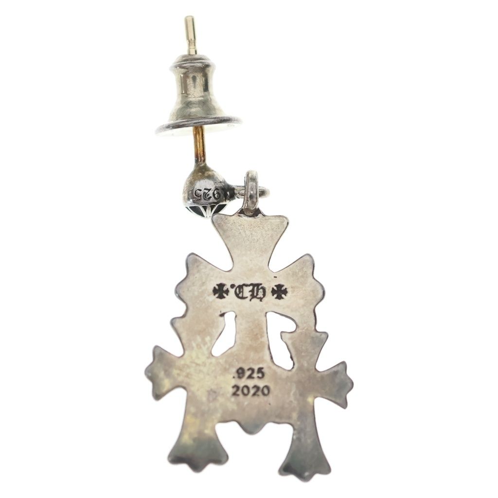 Chrome Hearts Cross Drop Triple 3 Earrings Silver — view 2