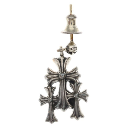 Chrome Hearts Cross Drop Triple 3 Earrings Silver
