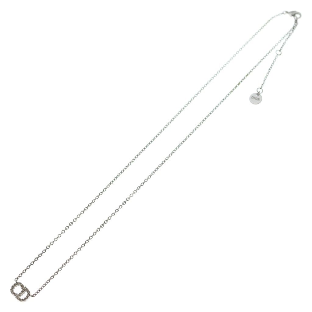 Dior Clair Lune Rhinestone Decoration Necklace Silver — view 2