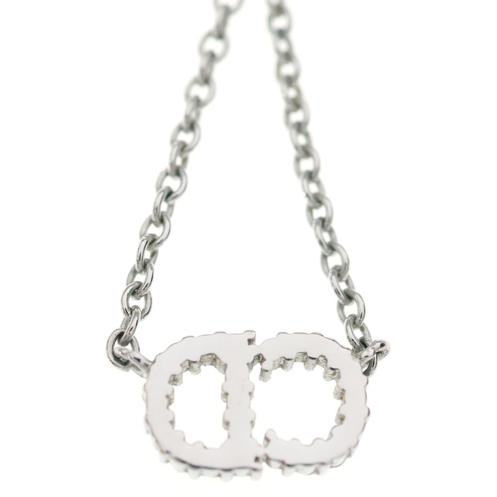 Dior Clair Lune Rhinestone Decoration Necklace Silver — view 6