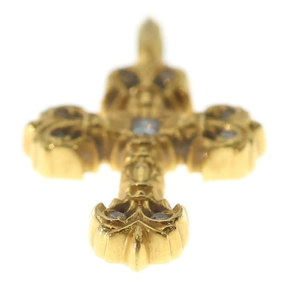 Chrome Hearts 22k Filigree Tiny Dia Cross Aftermarket Diamond Pendant Top Gold — view 5