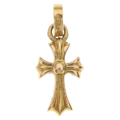 Chrome Hearts 22k Crs Baby Fat Dia Fat Cross Pave Diamond Pendant Top Gold — view 2