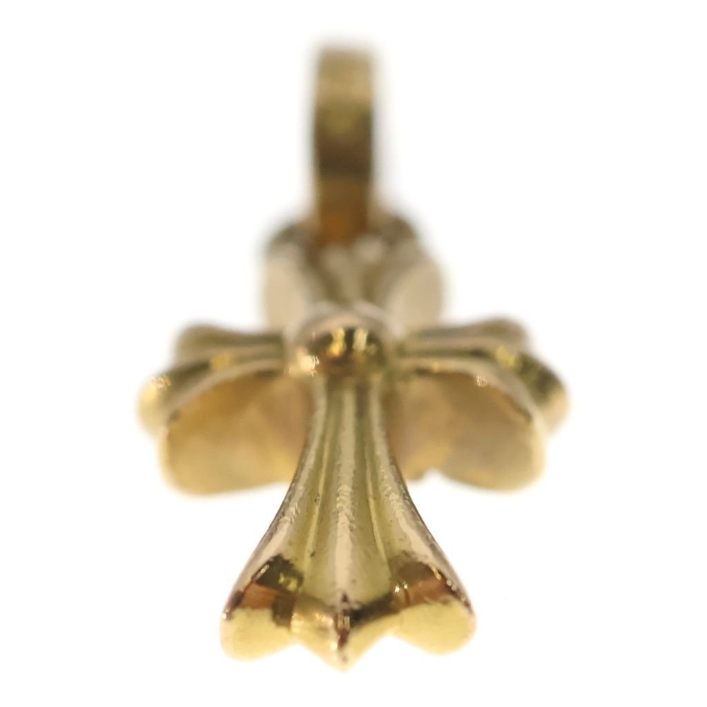Chrome Hearts 22k Crs Baby Fat Dia Fat Cross Pave Diamond Pendant Top Gold — view 5