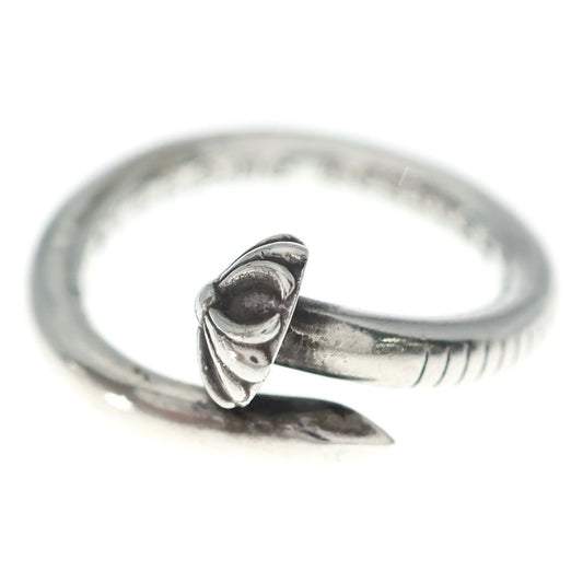 Chrome Hearts Nail Crsball Cross Ball Ring Silver