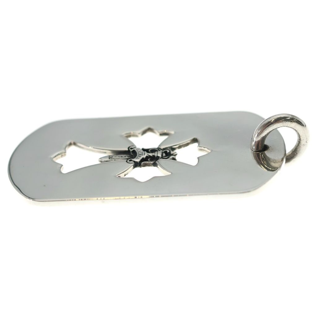 Chrome Hearts Tag Lrg Cross Dagg Cutout Dagger Large Dog Tag Necklace Top — view 3