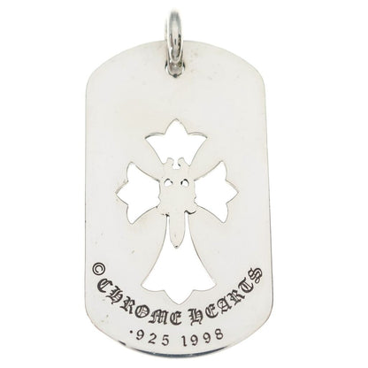 Chrome Hearts Tag Lrg Cross Dagg Cutout Dagger Large Dog Tag Necklace Top — view 2
