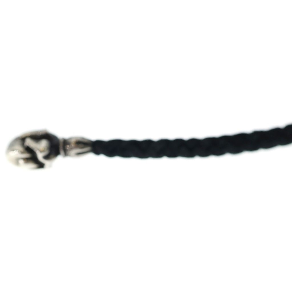 Chrome Hearts Leather Braid Lip and Tan Necklace Black Silver — view 6