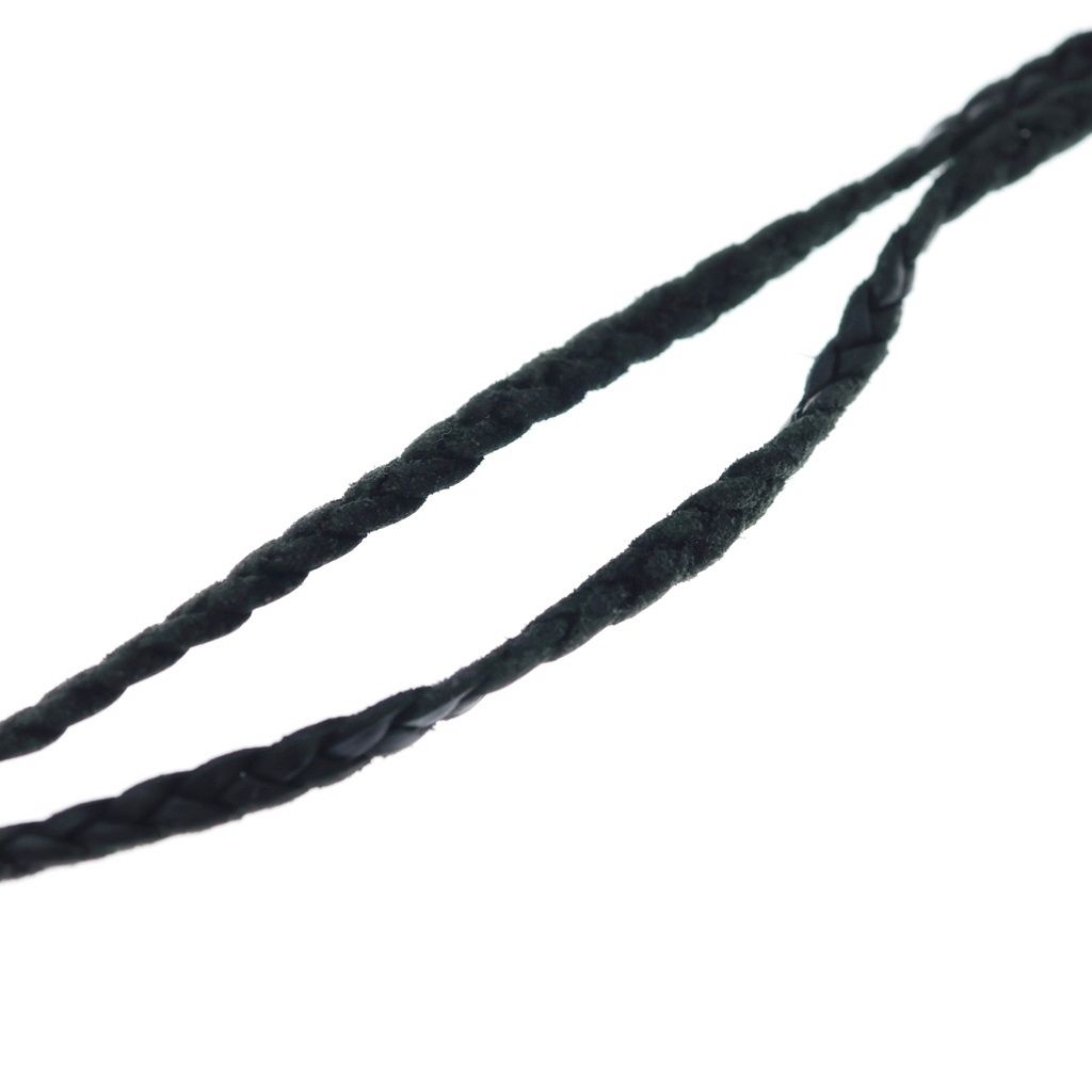 Chrome Hearts Leather Braid Lip and Tan Necklace Black Silver — view 5