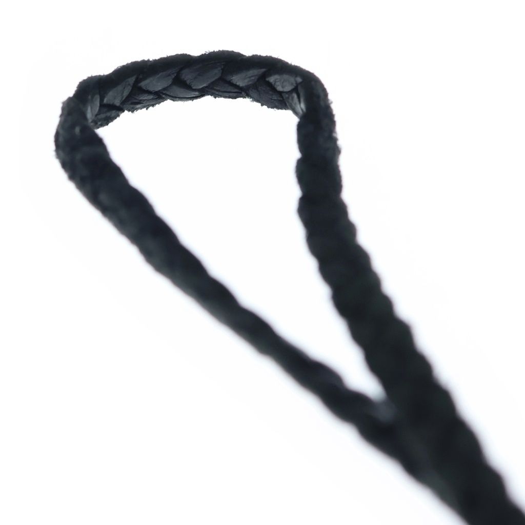 Chrome Hearts Leather Braid Lip and Tan Necklace Black Silver — view 3