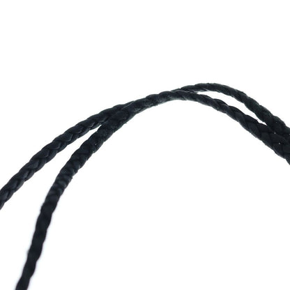 Chrome Hearts Leather Braid Borochip Blade Necklace Black Silver — view 5
