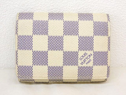 Louis Vuitton Business Card Holder Case Damier Azur