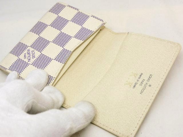 Louis Vuitton Business Card Holder Case Damier Azur — view 4