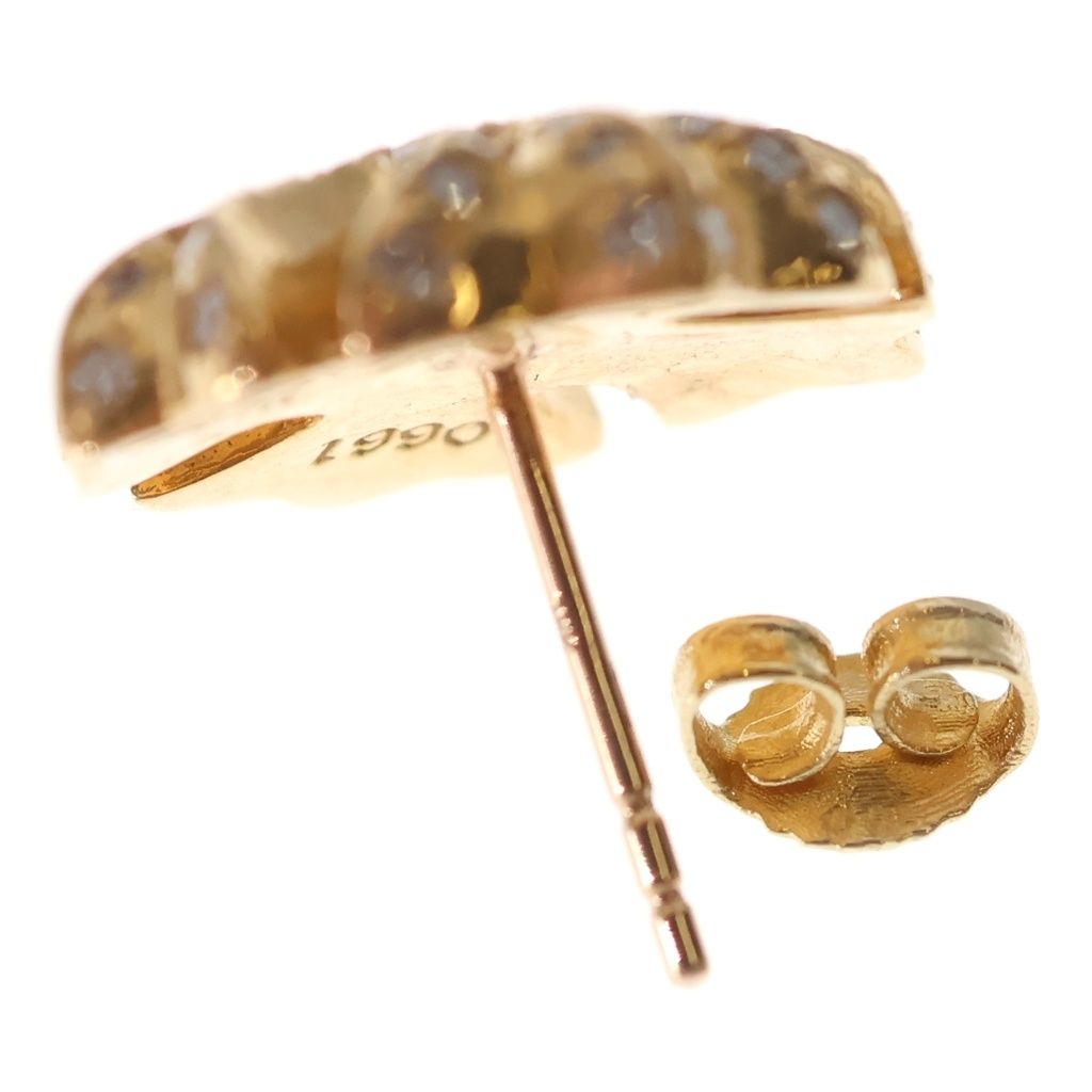 Chrome Hearts 22k CH Pls Dia CH Plus Stud Pave Diamond Earrings Gold — view 5