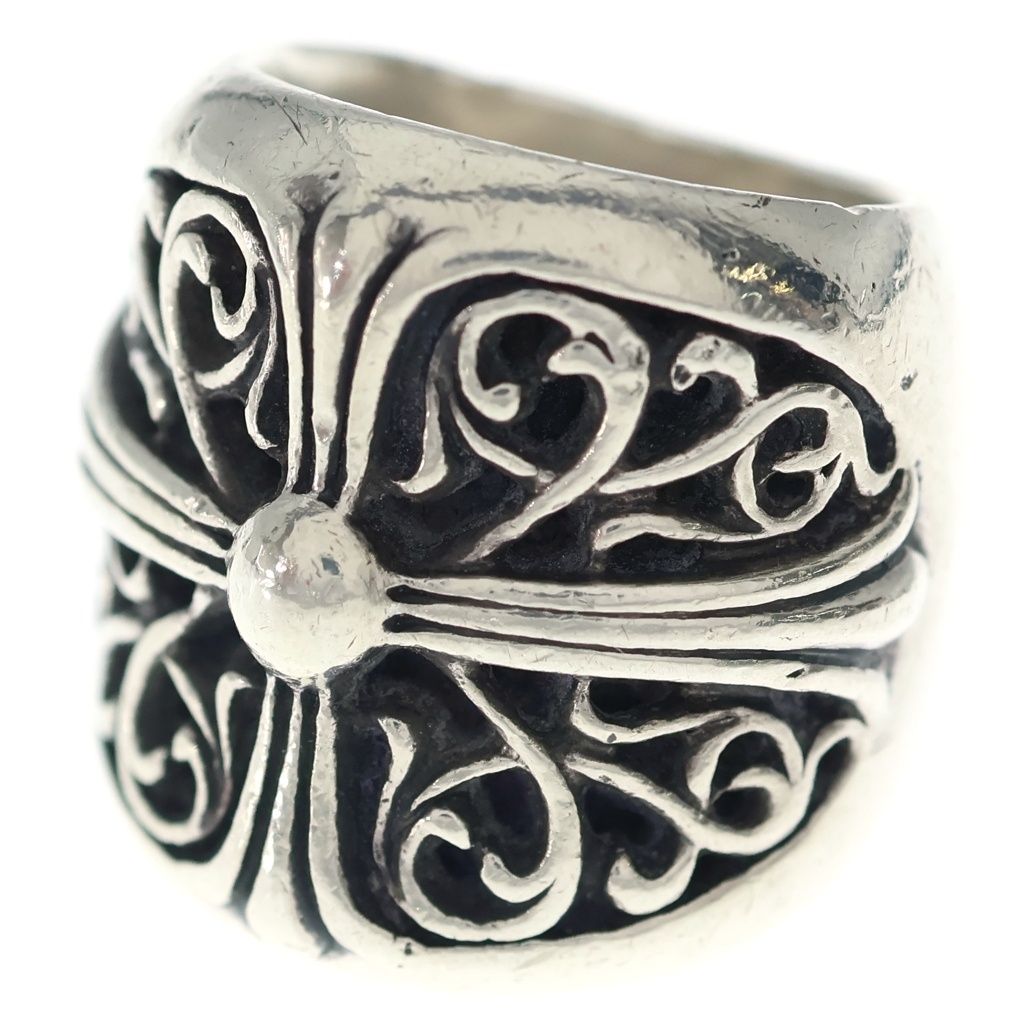 Chrome Hearts Classic Oval Cross Ring Silver