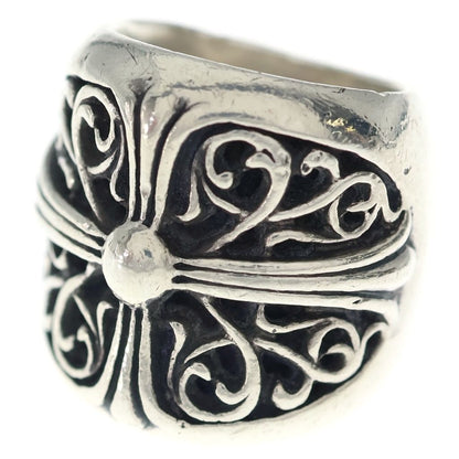 Chrome Hearts Classic Oval Cross Ring Silver