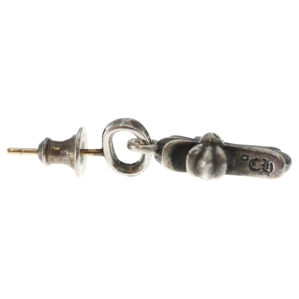 Chrome Hearts Bby Pprchn Baby Fat Cross Drop Earrings Silver — view 4