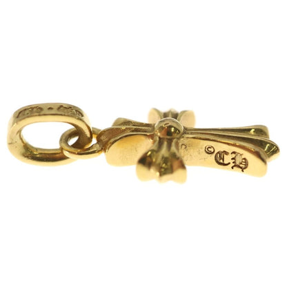 Chrome Hearts 22k Crs Baby Fat Dia Fat Cross Pave Diamond Pendant Top Gold — view 4
