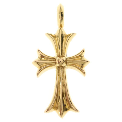 Chrome Hearts 22k Tny Crsf Dia Tiny Fat Cross Pave Diamond Pendant Top Gold — view 2