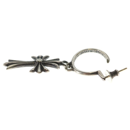 Chrome Hearts Tiny CH Cross Hoop Earrings Silver — view 3