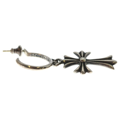 Chrome Hearts Tiny CH Cross Hoop Earrings Silver — view 4