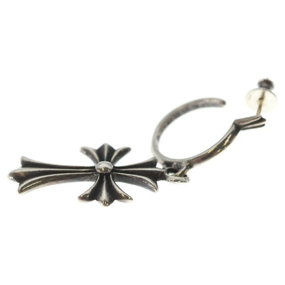 Chrome Hearts Tiny CH Cross Hoop Earrings Silver — view 3